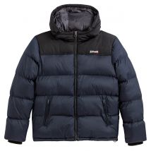 Schott Piumino Bi-colore Con Cappuccio Utah 2 Blu Uomo Taglie 3XL