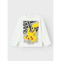 Name It T-shirt A Maniche Lunghe Pokemon Bianco Bambino Taglie 13/14 anni - 153/156 cm