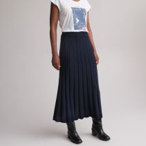 Anne Weyburn Gonna Plissettata In Maglia, Lunga Blu Donna Taglie 42 (FR) - 46 (IT)