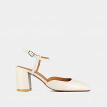 Jonak Decolleté Slinback In Pelle Danino Beige Donna Taglie 40
