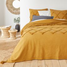 La Redoute Interieurs Copriletto Cotone Tufté, Assa Giallo Taglie 230 x 250 cm
