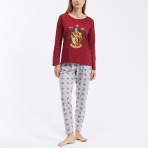 Harry Potter Pigiama In Cotone Harry Potter Grigio Donna Taglie M