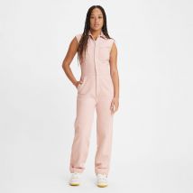 Levi’s Wellthread Tuta Intera Lunga, Collo Camicia, Senza Maniche Rosa Donna Taglie L