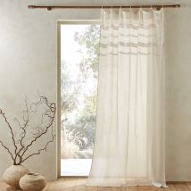 Am.pm Tenda Voile Di Lino Lutz Bianco Taglie 140 x 260 cm