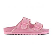 Colors Of California Sabot In Pelle Con Impunture Rosa Donna Taglie 37