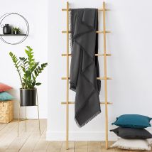 La Redoute Interieurs Plaid In Cotone Con Frange, Panama Grigio Taglie 180 x 230 cm