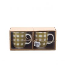 La Redoute Interieurs Cofanetto Da 2 Mug In Porcellana Motivo Vichy, Veldi