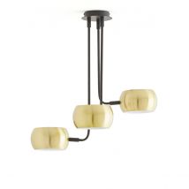 La Redoute Interieurs Lampadario 3 Bracci In Metallo Nero E Ottone, Elori