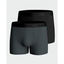 Impetus Confezione Da 2 Boxer 1 Tinta Unita E 1 Stampato Nero Uomo Taglie L
