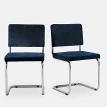 La Redoute Interieurs Confezione Da 2 Sedie Cantilever In Velluto, Sarva