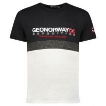 Geographical Norway T-shirt Mc Bicolore Girocollo Jdouble Nero Uomo Taglie L