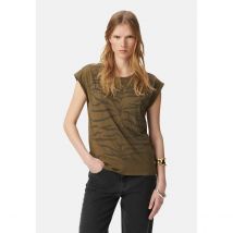 Ikks T-shirt Girocollo A Maniche Corte, Motivo A Perle Verde Donna Taglie XL