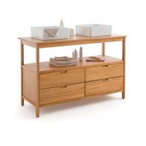 La Redoute Interieurs Mobile Sotto Doppio Lavabo In Acacia L130cm, Cheira