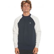 Quiksilver Felpa Senza Cappuccio Color Block Bianco Uomo Taglie XS