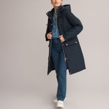 Anne Weyburn Parka Media Lunghezza, Chiusura Con Cerniera, Pieno Inverno Blu Donna Taglie 50 (FR) - 54 (IT)