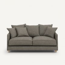 Am.pm Divano Compatto Trasformabile Tweed, Lazare Marrone Taglie 3 posti