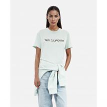The Kooples T-shirt Con Logo Sul Petto Blu Donna Taglie 2(M)