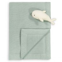 Petit Bateau X La Redoute Interieurs Completo Plaid E Doudou Balena In Cotone Bio