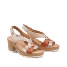 Pikolinos Sandali Con Zeppa In Pelle Arenales Bianco Donna Taglie 39