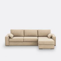 La Redoute Interieurs Divano Letto Angolare Poliestere, Bultex Cécilia Beige Taglie angolo reversibile
