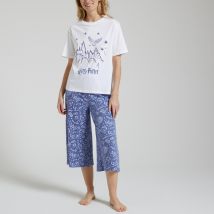 Harry Potter Pigiama Pantaloni 3/4 Harry Potter Bianco Donna Taglie M