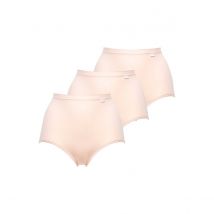 Sans Complexe Confezione Da 3 Culotte Alte Simplement Coton Bio Rosa Donna Taglie 52 (IT) - 48 (FR)