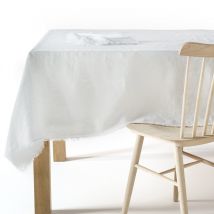 Am.pm Tovaglia In Lino Lavato, Yastigi Bianco Taglie 180 x 300 cm