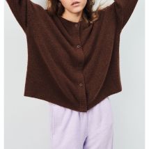 American Vintage Cardigan Maniche Lunghe Girocollo Damsville Marrone Donna Taglie XS/S