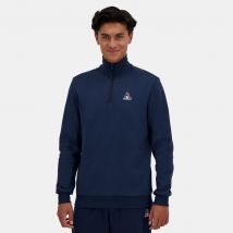 Le Coq Sportif Felpa Collo Alto 1/4 Di Zip Blu Uomo Taglie XL