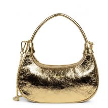 Lancaster Borsa Hobo In Pelle Metallizzata Mini Aura