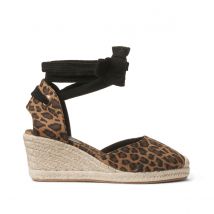 La Redoute Collections Plus Espadrillas Con Tacco A Zeppa, Allacciatura Alla Caviglia Marrone Donna Taglie 43