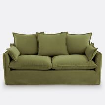 Louise Misha X La Redoute Divano Velluto, Schiuma, Odna Verde Taglie 3 posti