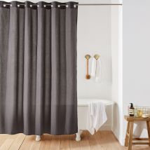 La Redoute Interieurs Tenda Da Doccia Tinta Unita Aspetto Tela Scenario Grigio Taglie 200 x 120 cm
