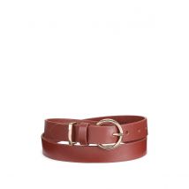 La Redoute Collections Cintura In Pelle Fibbia Dorata Marrone Donna Taglie 100 cm