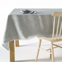 Am.pm Tovaglia In Lino Lavato, Yastigi Grigio Taglie 180 x 180 cm