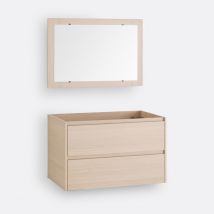 La Redoute Interieurs Mobile Sottolavabo Sospeso + Specchio L80 Cm, Nirio