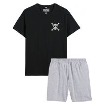 One Piece Pigiama Corto One Piece Nero Uomo Taglie XL