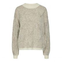 Pieces Maglione Girocollo, Maniche A Palloncino Beige Donna Taglie L