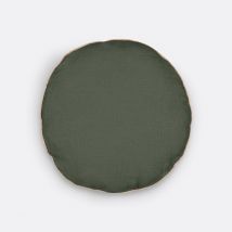 La Redoute Interieurs Cuscino Rotondo In Lino Lavato, Onega Verde Taglie diametro 40 cm