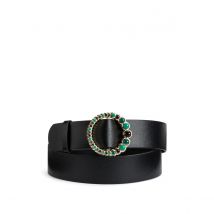 La Redoute Collections Cintura Con Fibbia Gioiello Nero Donna Taglie 100 cm