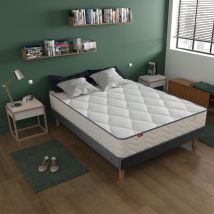 Merinos Completo Materasso Arrotolato E Rete Kit, Sweety Bianco Taglie 140 x 190 cm