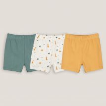 La Redoute Collections Confezione Da 3 Shorts In Cotone Marrone Taglie 18 mesi - 81 cm