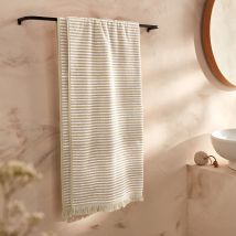 La Redoute Interieurs Telo Da Bagno In Spugna A Righe Malo Beige Taglie 70 x 140 cm