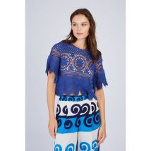 Derhy Maglia All'uncinetto Elka Blu Donna Taglie XL