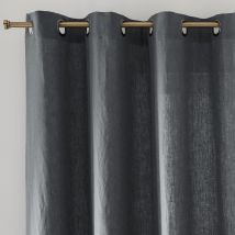 La Redoute Interieurs Tenda In Lino Lavato Con Occhielli Onega Grigio Taglie 350 x 135 cm