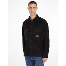 Tommy Jeans Sovracamicia In Velluto Nero Uomo Taglie XL