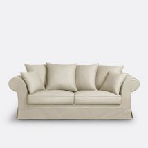 La Redoute Interieurs Divano Adélia, Cotone Beige Taglie 3 posti