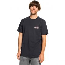 Quiksilver T-shirt Maniche Corte Girocollo Con Piccolo Logo Blu Uomo Taglie S