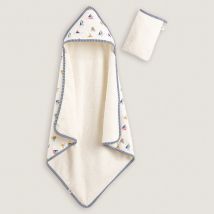 Petit Bateau X La Redoute Interieurs Completo 2 Pezzi Mantella Da Bagno E Guanto In Cotone Bio Altro Taglie 70 x 70 cm