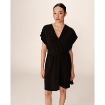 Grace & Mila Abito Corto Maniche Corte Con Cintura Papaye Nero Donna Taglie L